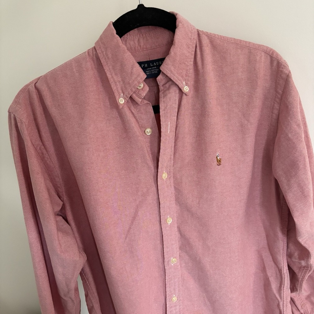 Polo Ralph Lauren Pink Oxford Flesh Pony Shirt Boys Sz2 Old Money Preppy Coastal
